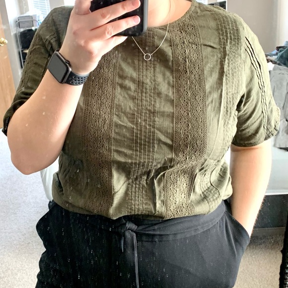 Old Navy Tops - Forest Green Lace Top